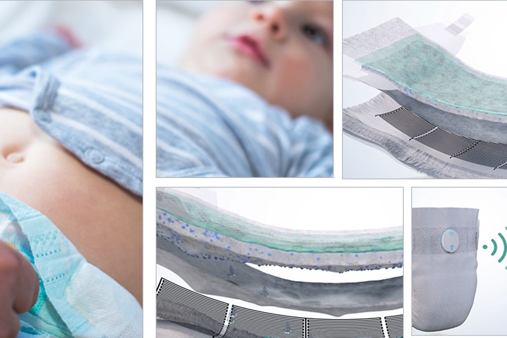Smart diapers, empowered by Henkel Loctite ECI 7007 carbon-based ink, actively supporting usage efficiency and increased comfort for caregivers and users.