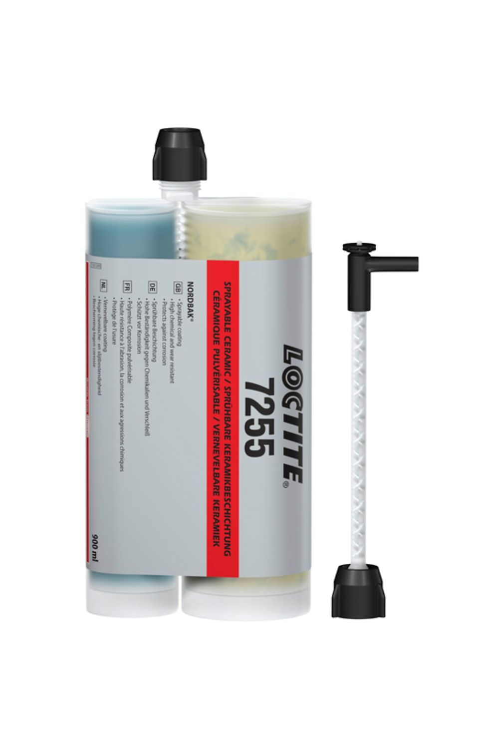 The sprayable ceramic topcoat Loctite PC 7255 protects steel pipes against corrosion and wear.
