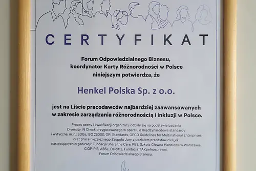 Henkel Polska wśród wyróżnionych w badaniu Diversity IN Check