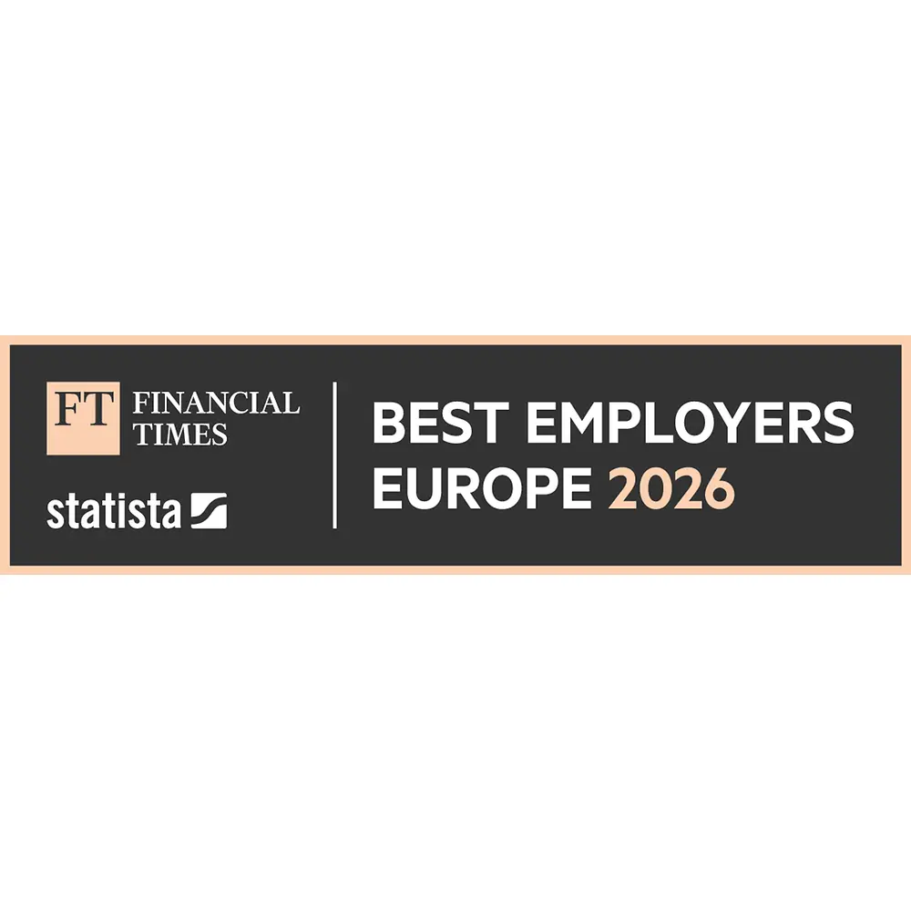 Logo nagrody „Best employers Europe 2026”.