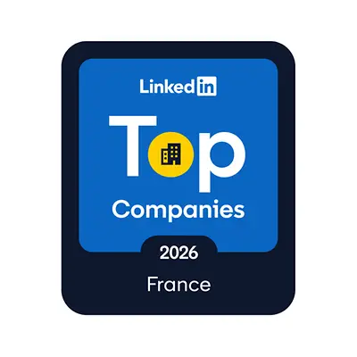 Logo nagrody „LinkedIn top companies”.