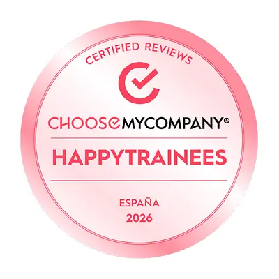 Logo nagrody „HAPPYTRAINEES 2026 by ChooseMyCompany”.