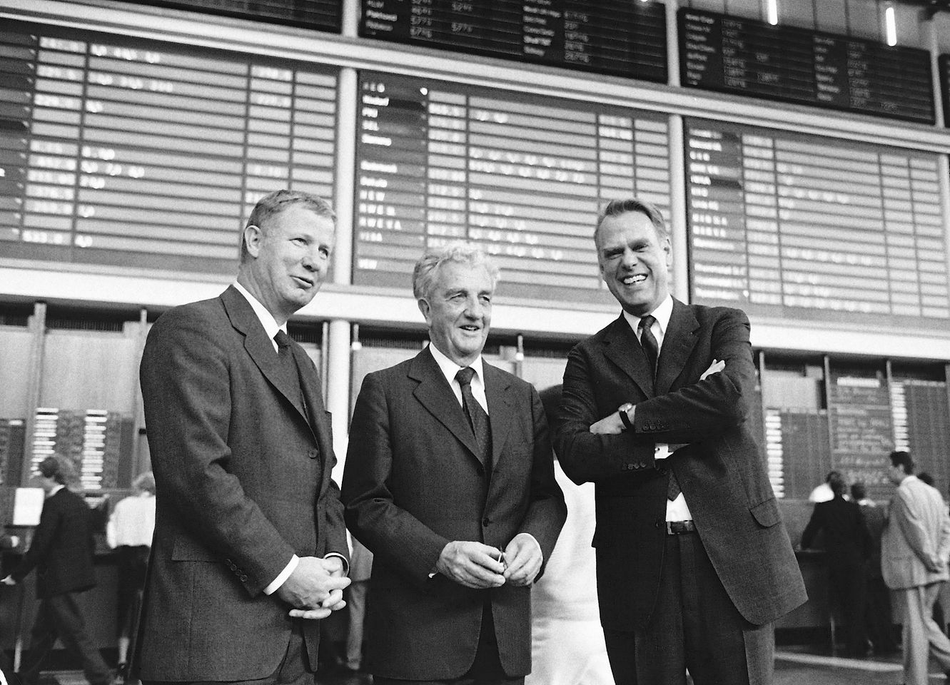 Dr. Konrad Henkel (center) with his nephews Dr. Jürgen Manchot (left) and Dipl.-Ing. Albrecht Woeste