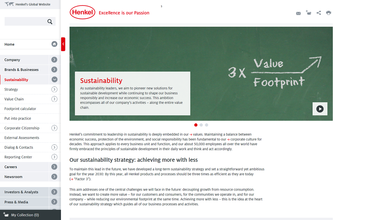 Henkel Website Sustainability
