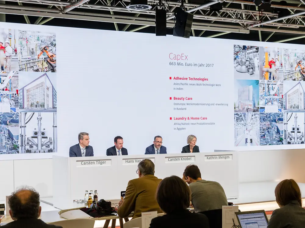 
Annual results press conference at Henkel headquarters in Düsseldorf