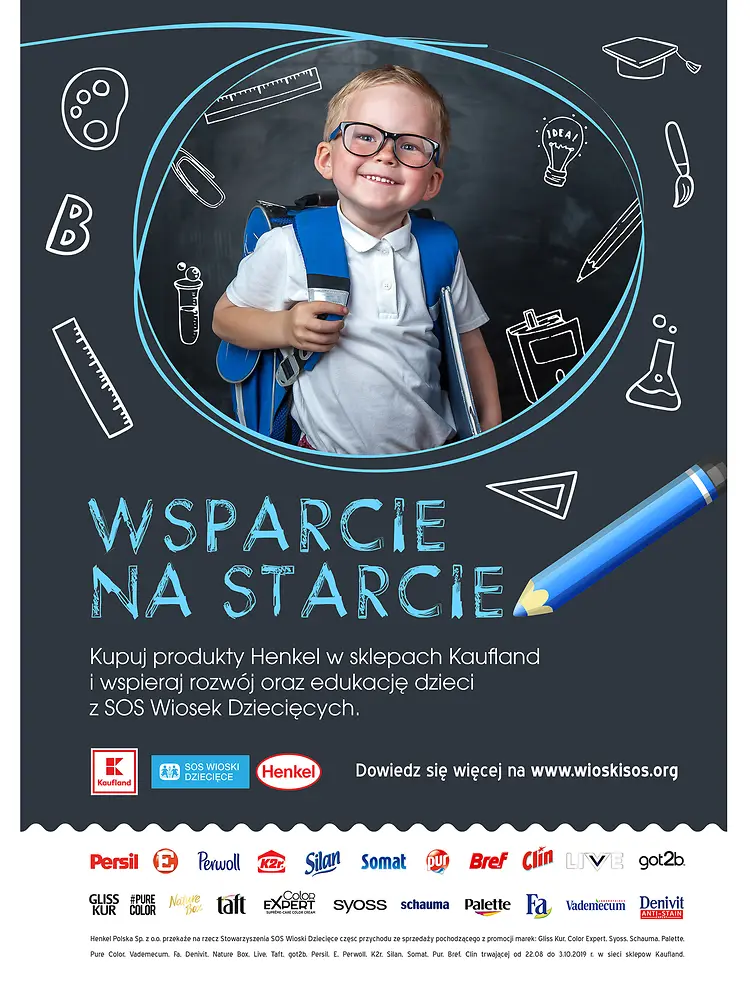 Wspólna akcja charytatywna Henkla i sieci Kaufland dla Stowarzyszenia SOS Wioski Dziecięce