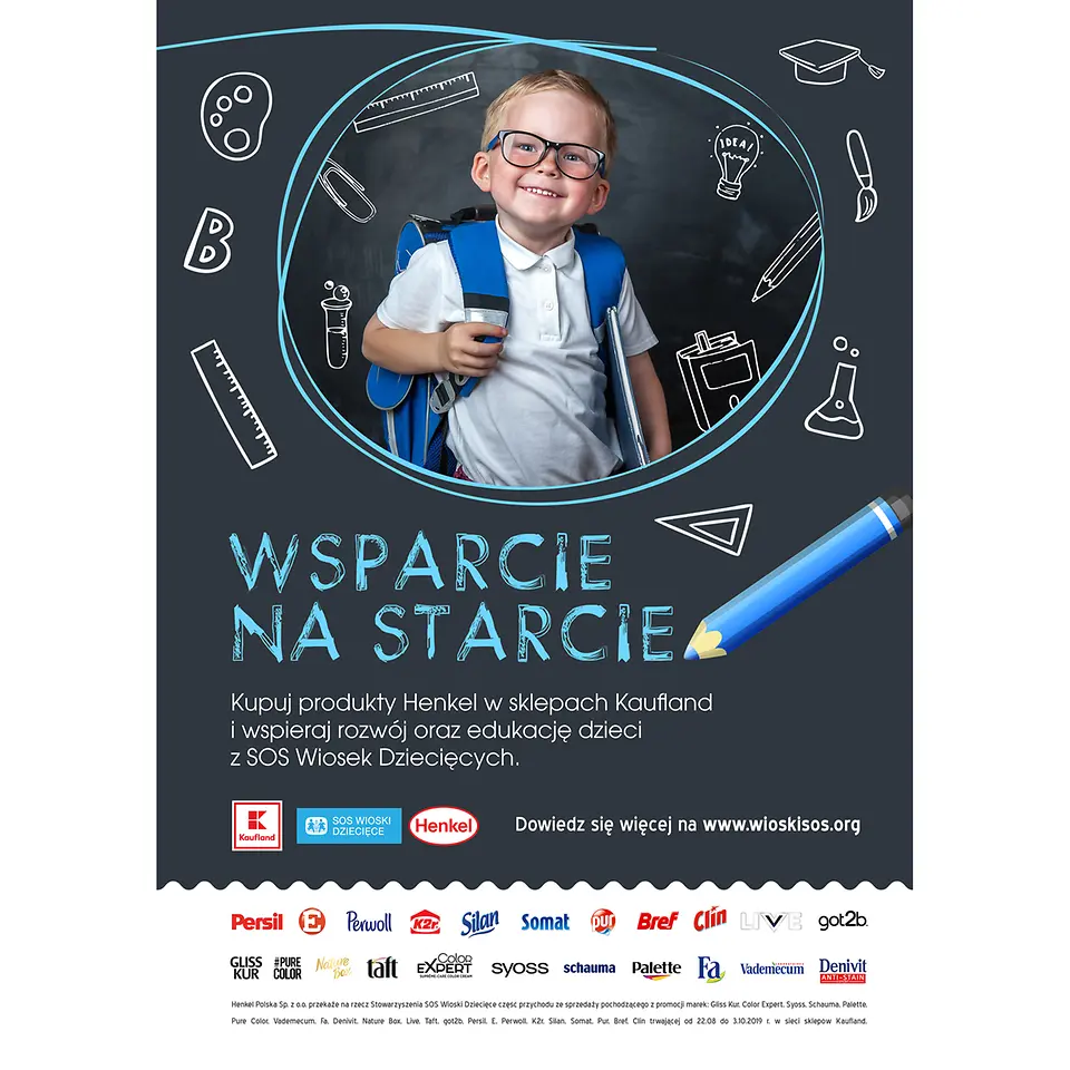 Wspólna akcja charytatywna Henkla i sieci Kaufland dla Stowarzyszenia SOS Wioski Dziecięce